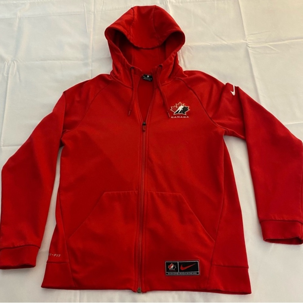Nike Dri-Fit Hockey Canada full-length zip-up performance hoodie - Size M